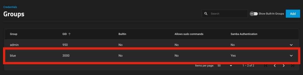 truenas add group