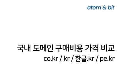국내 도메인 가격 비교(2023.7)